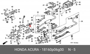 Катализатор 18160P06G00 HONDA