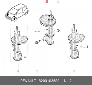 Амортизатор подвески 8200103588 RENAULT