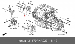 Натяжной ролик, поликлиновой  ремень 31170-PNA-023 HONDA