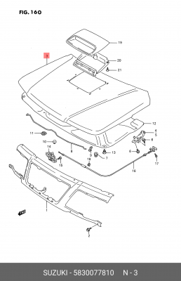 Капот двигателя 58300-77810 SUZUKI