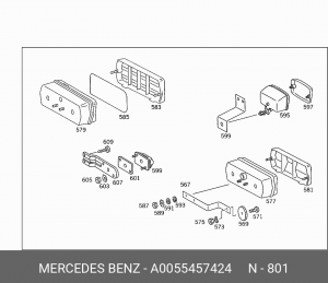 Переключатель подрулевой A 005 545 74 24 MERCEDES BENZ