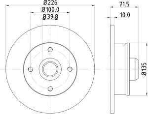 Тормозной диск MDC502 MINTEX