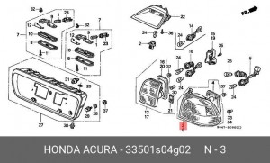 Задний фонарь 33501S04G02 HONDA