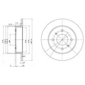 Тормозной диск BG2633 DELPHI