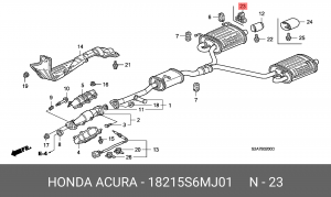 Кронштейн, система выпуска ОГ 18215S6MJ01 HONDA