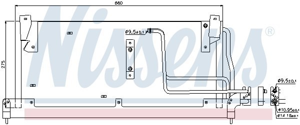 Конденсатор, кондиционер 94228 NISSENS