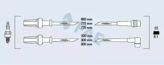 Ккомплект проводов зажигания 85005 FAE