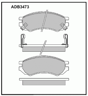 Колодки тормозные дисковые ADB3473 ALLIED NIPPON