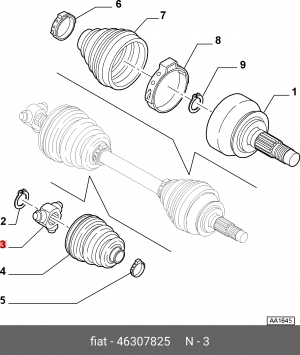 ШРУС 46307825 ALFA FIAT LANCIA