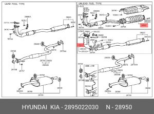 Катализатор 2895022030 HYUNDAI KIA