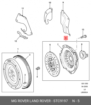 Комплект сцепления STC9197 LAND ROVER