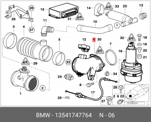 Патрубок дроссельной заслонки 13 54 1 747 764 BMW