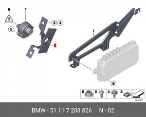 Кронштейн крепления 51 11 7 203 826 BMW