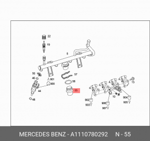 Регулятор давления подачи топлива A 111 078 02 92 MERCEDES BENZ