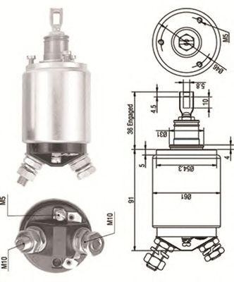 Тяговое реле, стартер 940113050109 MAGNETI MARELLI