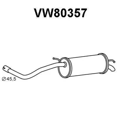 Глушитель выхлопных газов конечный VW80357 VENEPORTE