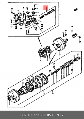 Ремкомплект 51100-85850 SUZUKI