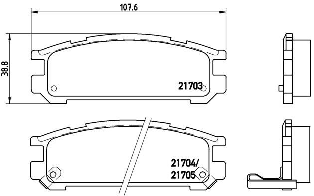 Комплект тормозных колодок, диско P78005 BREMBO