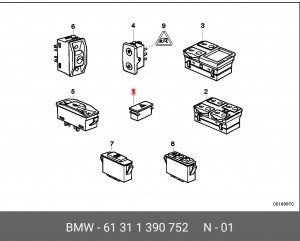 Указатель аварийной сигнализации 61 31 1 390 752 BMW