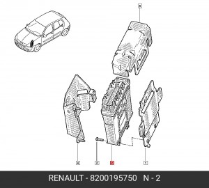 Блок управления, система впрыска 8200195750 RENAULT