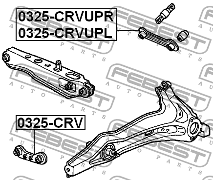 Рычаг подвески 0325-CRVUPR FEBEST