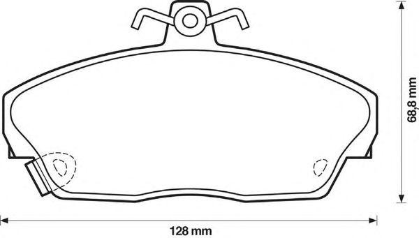 Комплект тормозных колодок, диско 571438B BENDIX JURID