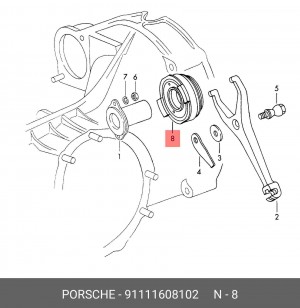Выжимной подшипник 91111608102 PORSCHE