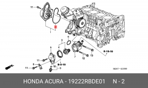 Прокладка, выпускной трубопровод 19222RBDE01 HONDA