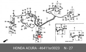 Тормозной шланг 46411SR3023 HONDA