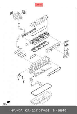 Прокладки ДВС (комплект) 209108YA01 HYUNDAI KIA