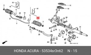 Комплект пылника, рулевое управление 53534-SR3-N62 HONDA