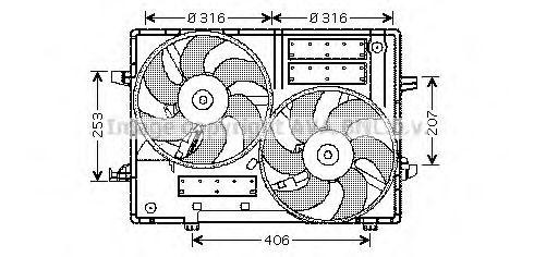 Вентилятор, охлаждение двигателя JR7501 AVA
