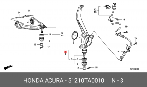 Кулак поворотный (комплект) 51210TA0010 HONDA
