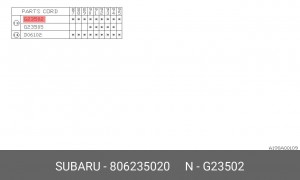Деталь 806235020 SUBARU