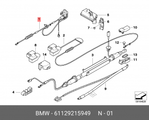 Кабель АКБ 61129215949 BMW