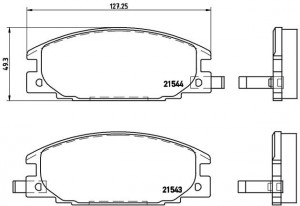 Комплект тормозных колодок, диско P59015 BREMBO