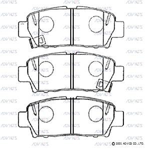 Колодки тормозные дисковые SN660P ADVICS