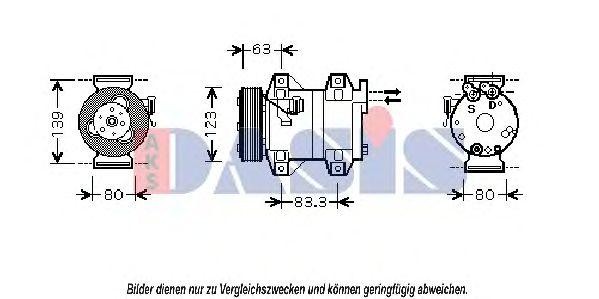Компрессор, кондиционер 850701N AKS DASIS