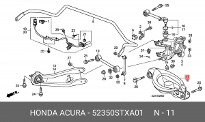 Рычаг подвески 52350STXA01 HONDA