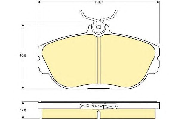 Комплект тормозных колодок, диско 6140331 GIRLING