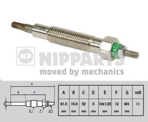 Свеча накаливания J5711022 H B JAKOPARTS NIPPARTS