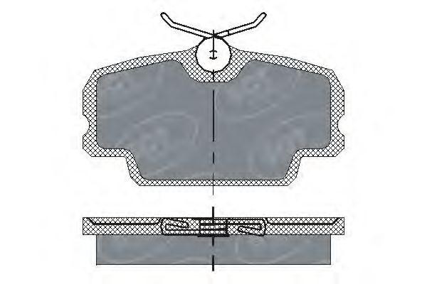 Комплект тормозных колодок, диско SP141 SCT