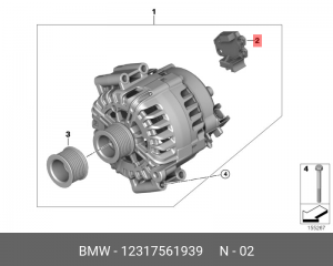 Регулятор генератора 12 31 7 561 939 BMW