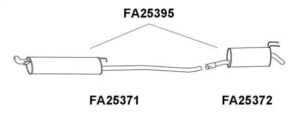 Предглушитель выхлопных газов FA25371 VENEPORTE