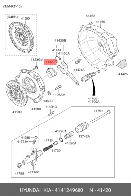 Выжимной подшипник 4141249600 HYUNDAI KIA