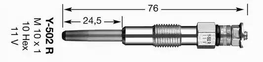 Свеча накаливания 3852 NGK NTK