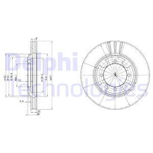 Тормозной диск BG2628 DELPHI