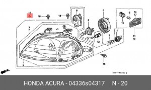 Основная фара 04336S04317 HONDA
