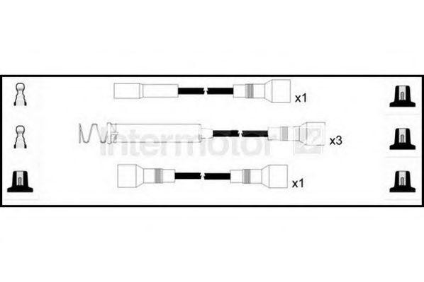 Ккомплект проводов зажигания 73037 STANDARD