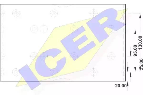Комплект тормозных башмаков, барабанные тормоза 21950300 ICER